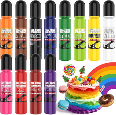 Juego colorante alimentario en gel 12 colores 0.35oz