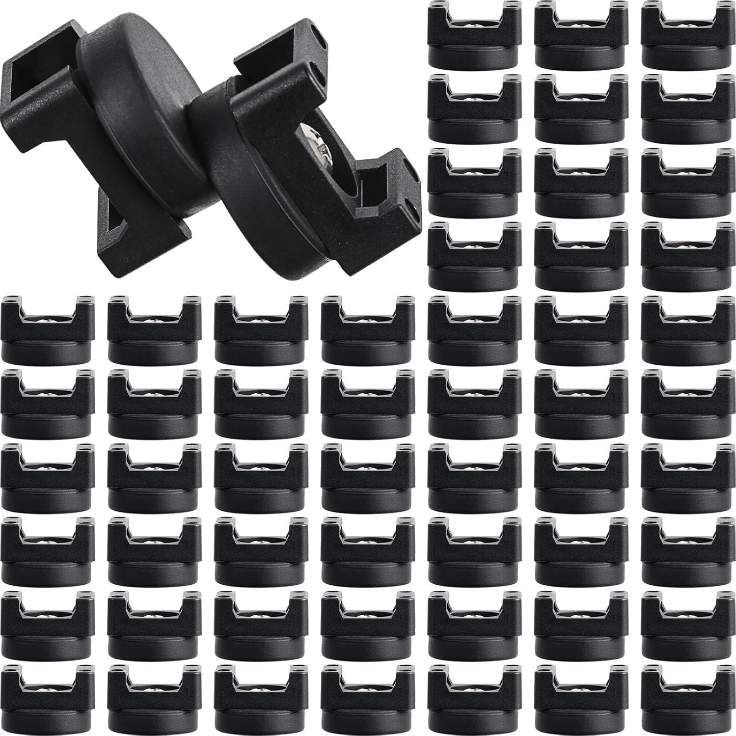 60 Pzas Base Magnética para Sujetacables Negro