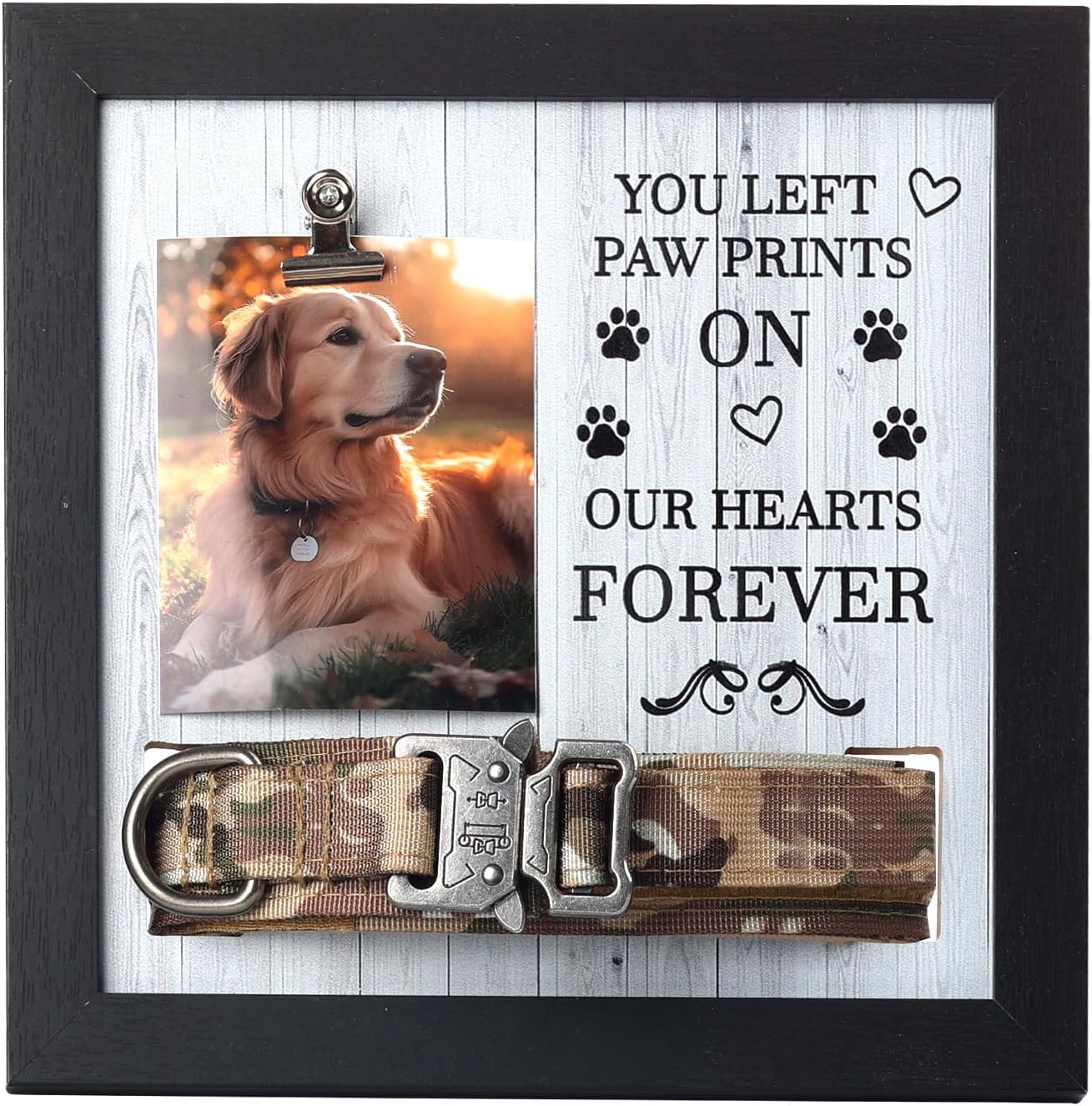Marco conmemorativo para mascotas con soporte collar