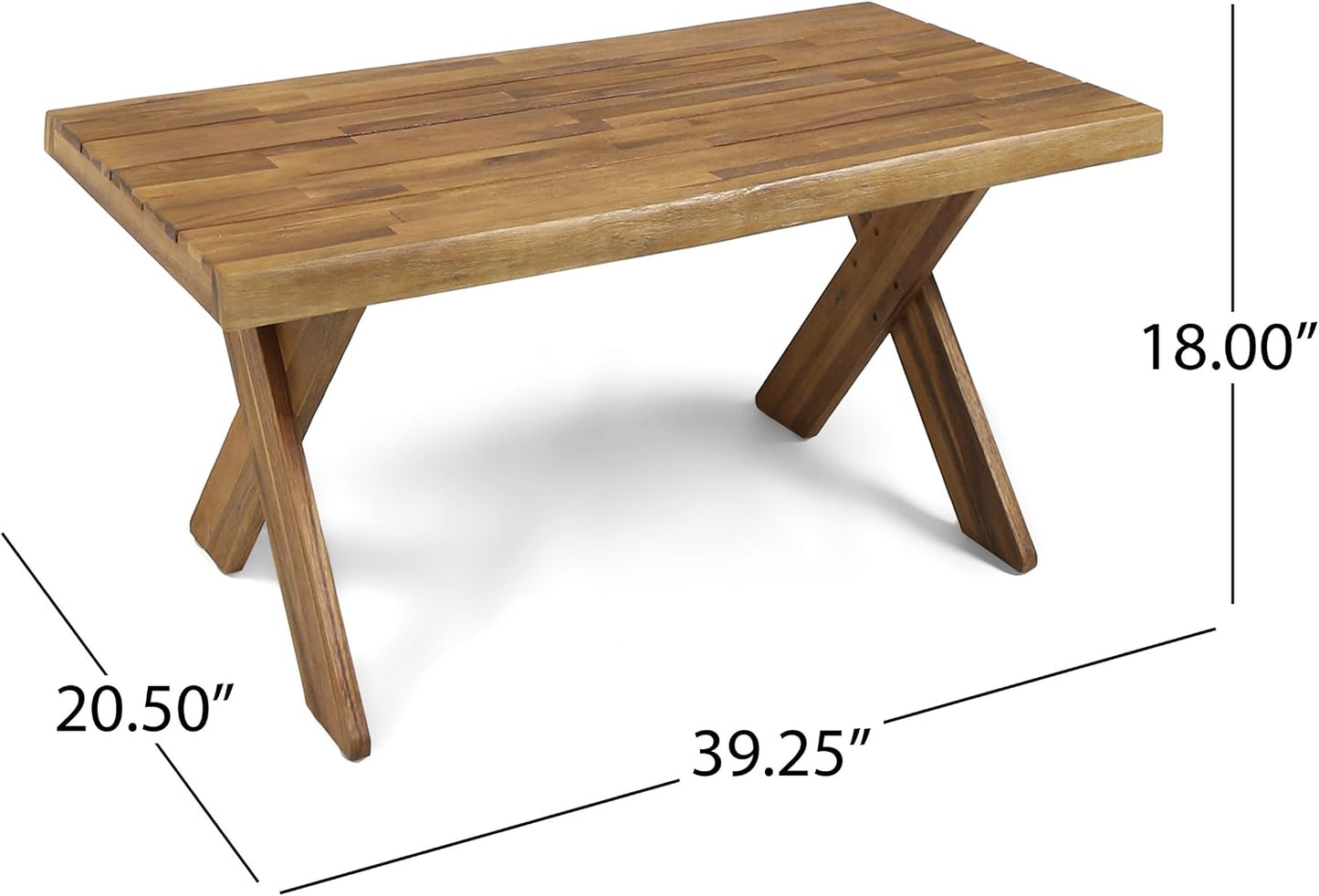 Mesa centro madera acacia exterior acabado teca