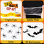 Kit decoración Halloween 99 pzas cinta telarañas arañas 3D