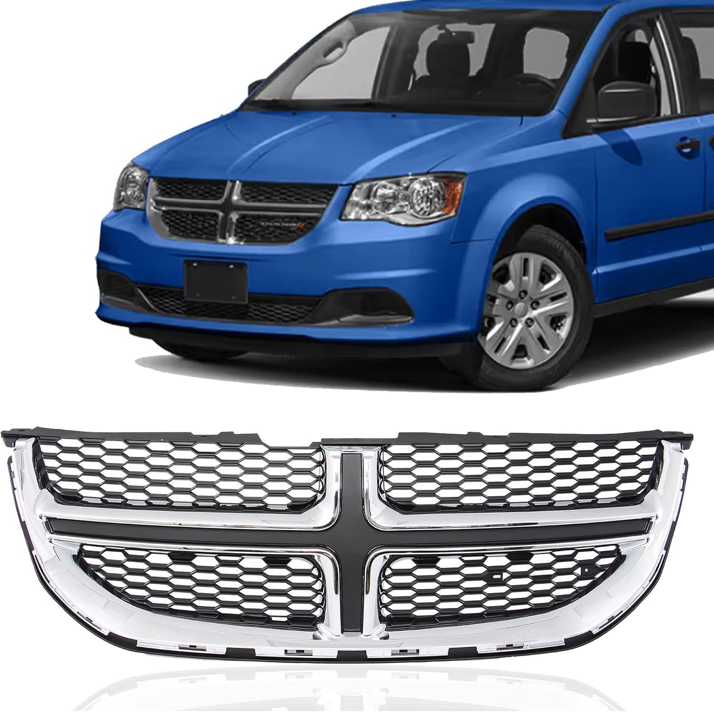 Rejilla parachoques Dodge Grand Caravan 11-20 nido abeja