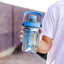 Botella vidrio mar 16oz Tritan duradero tapa 2en1 sin BPA