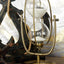 Temporizador vidrio soporte giratorio 13x6x6pulg latón