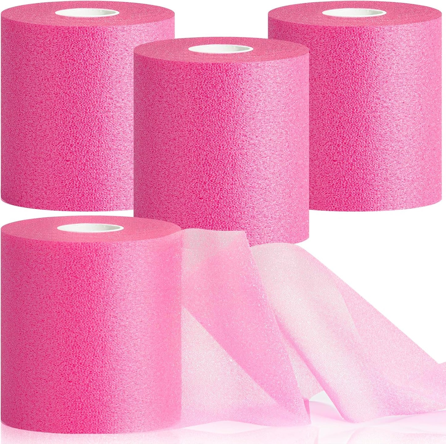 4 Pzas Cintas Atléticas Preenvueltas Rosa Intenso