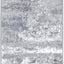 Alfombra gris abstracta estilo bohemio 2x7ft