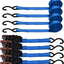 Correas trinquete 4 pzas 15ft 1500lb con ganchos S