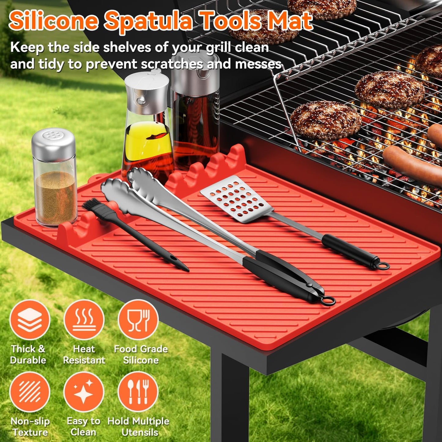 Alfombrilla silicona magnética para parrilla Blackstone