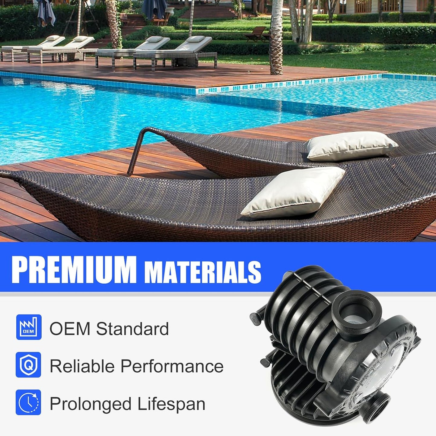 Conjunto cuerpo bomba piscina comp Pentair Sta-Rite