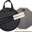 Almohadilla practica tambor 12pulg doble cara con baquetas y bolsa