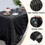 Mantel rectangular negro lentejuelas 60x120pulg para fiesta