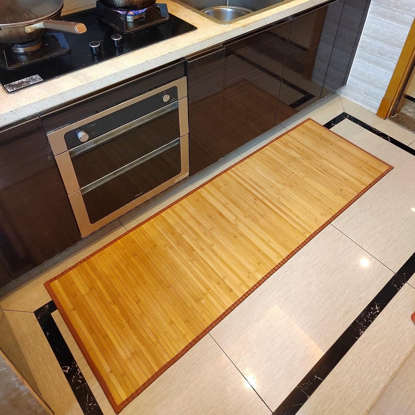 Alfombra antiderrap rayón bambú 70.9x23.6"
