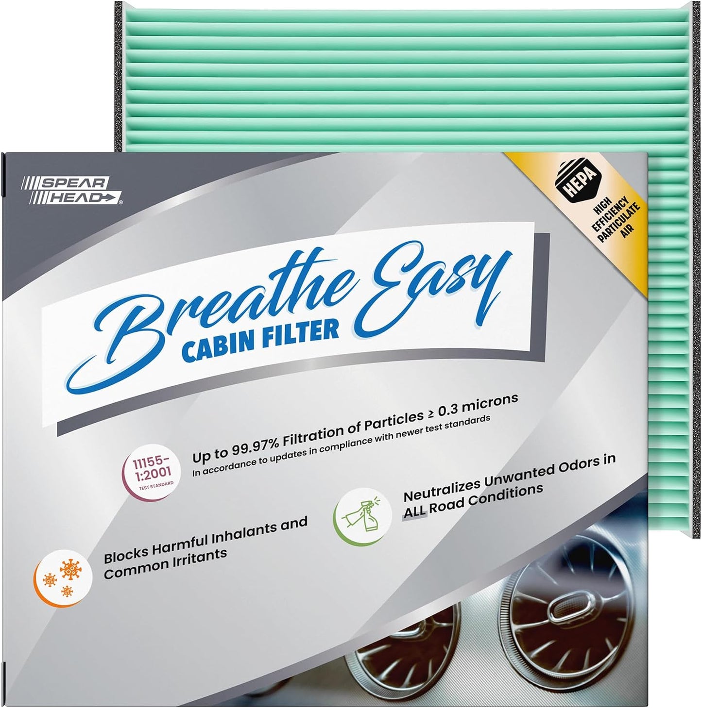 Filtro cabina HEPA Breathe Easy 99.97% partículas
