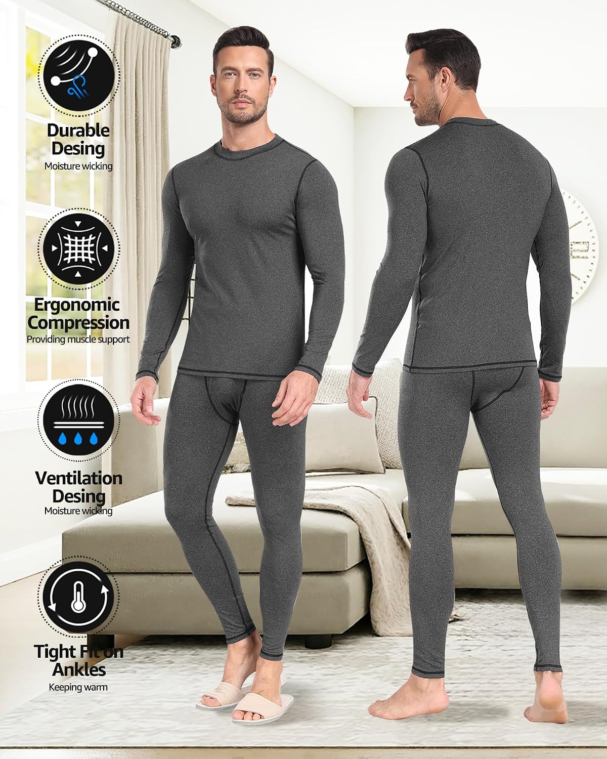 Conjunto térmico para hombre clima frío
