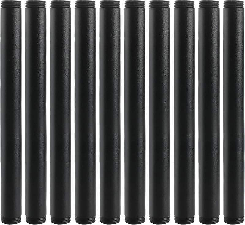 Tubo hierro fundido 1x12" negro 10uds roscado vintage