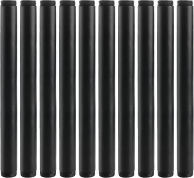 Tubo hierro fundido 1x12" negro 10uds roscado vintage