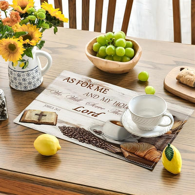 Set 4 Manteles Cristianos 18x12pulg Cocina Comedor