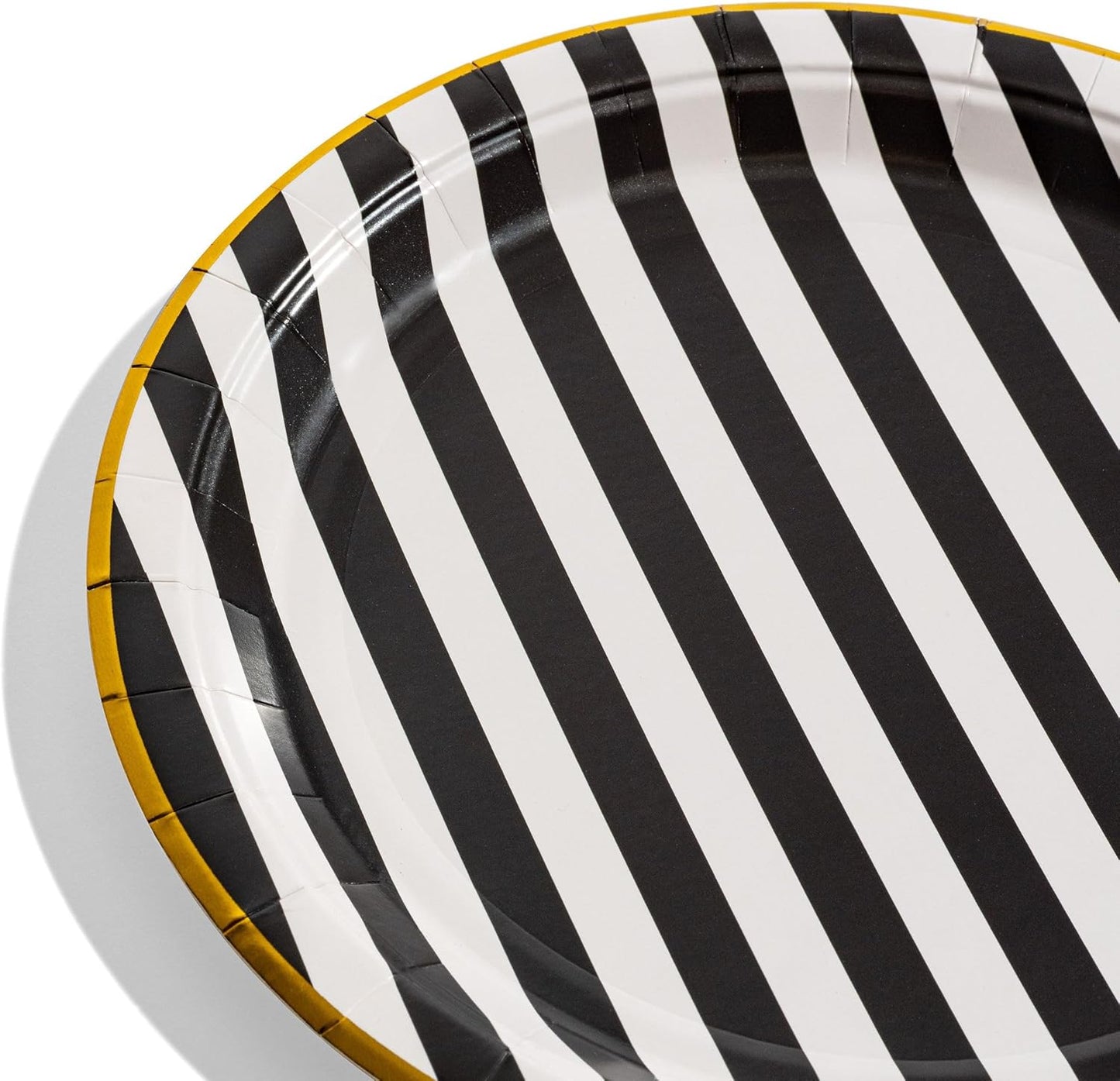 Plato llano 9pulg con rayas blancas