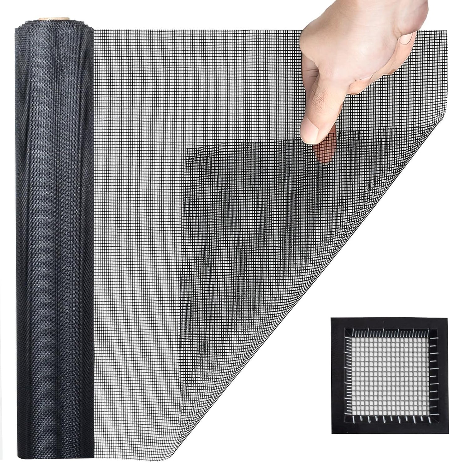 Rollo malla fibra vidrio 48pulg x100pies puerta ventanas
