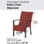 Funda silla patio 45pulg resistente agua color rojo