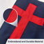 Bandera cristiana 3x5ft con cruz de Jesucristo 2 ojales