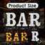 Letrero bar luces led colgables batería para pub cafetería