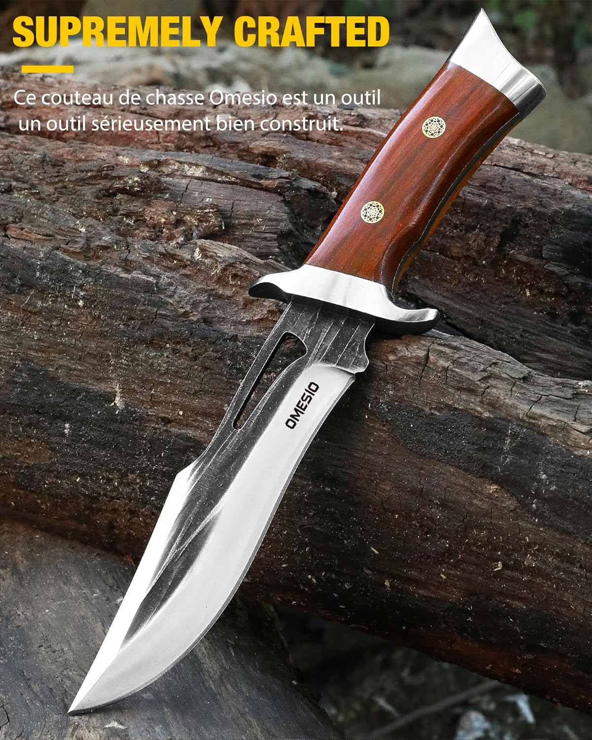 Cuchillo supervivencia hoja fija 5.7'' acero AST mango