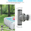 Conector manguera piscina junta T 1.5 a 1.25" 3 cabezas