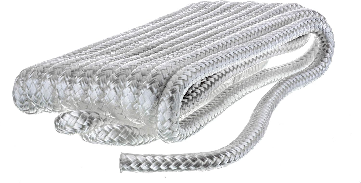 Línea muelle nailon trenzado doble 3/8pulg 15ft blanco