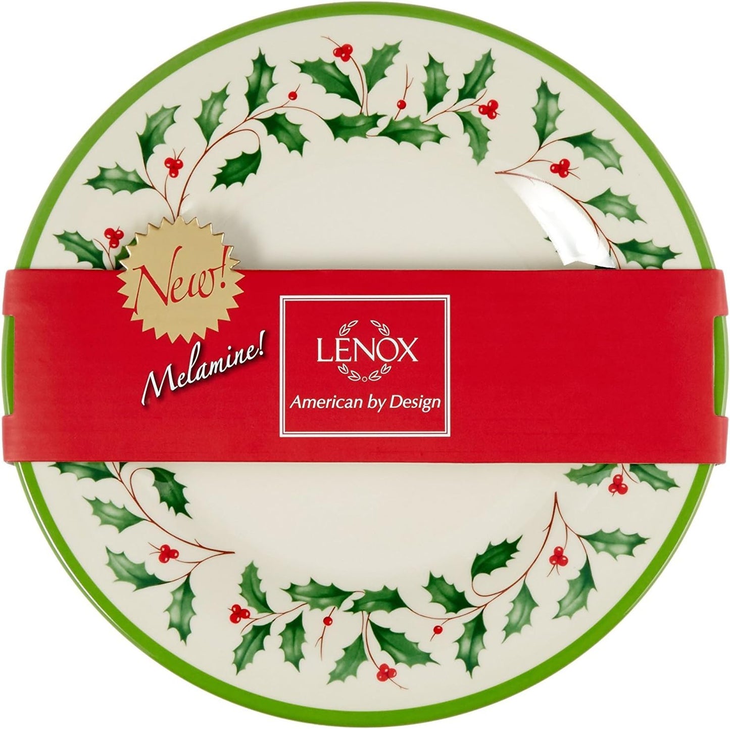 Set 4 Pzas Platos Melamina 12pulg Cubicas Navideñas