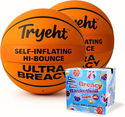 Balón de baloncesto 5" autoinflable sin bomba color naranja