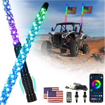 2 Luces LED 4pulg RGB Sincronización Música UTV ATV Barco