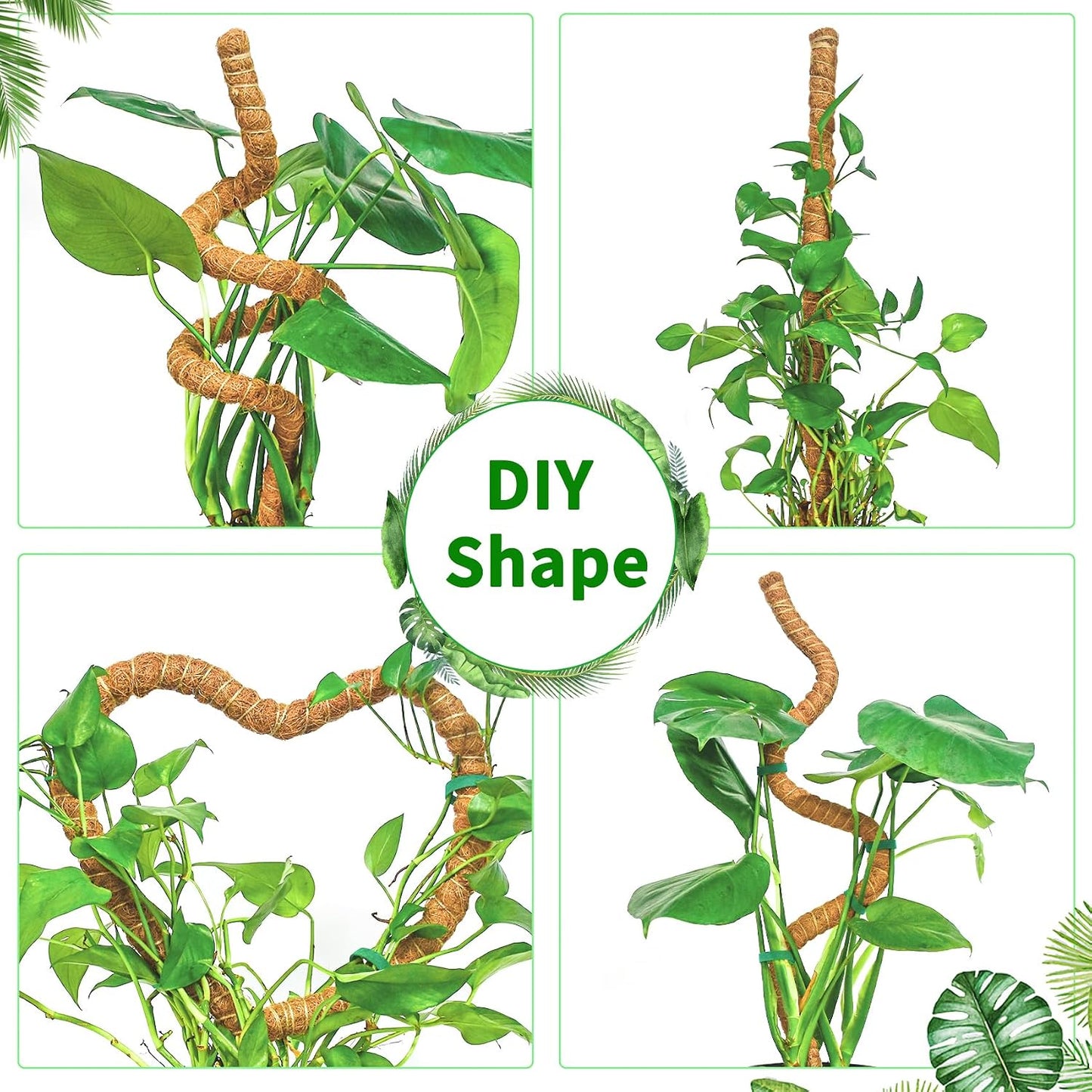 2 Postes Musgo 47" Soporte Plantas Trepadoras