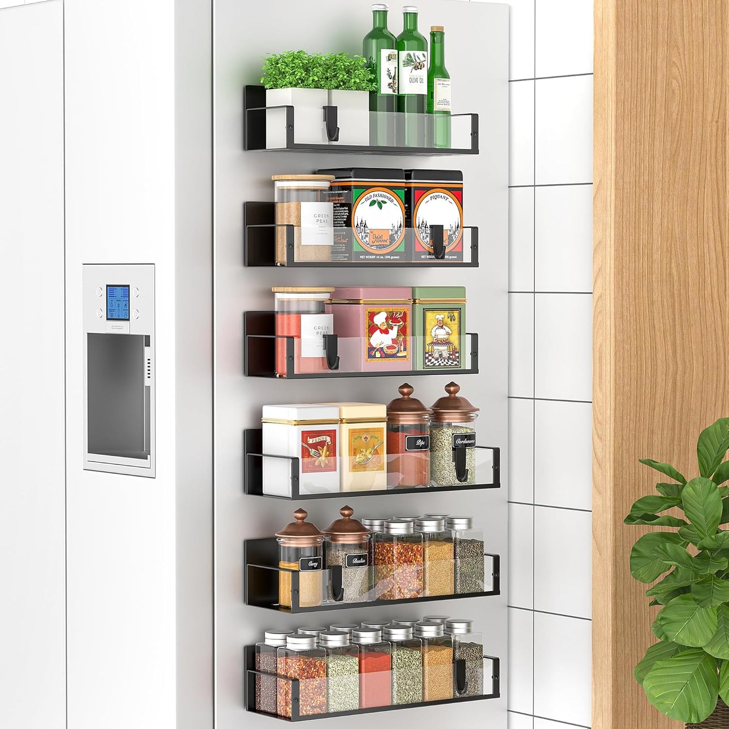 6 Organizadores Magnéticos Especias para Frigorífico y Horno