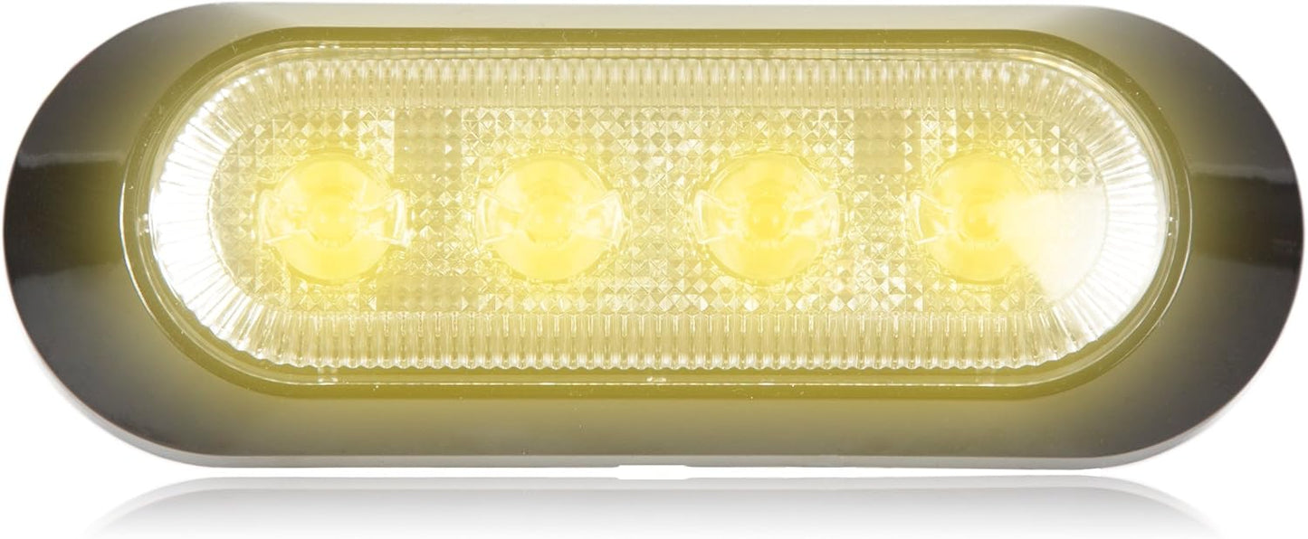 Luz estroboscópica ámbar 4 LED ultra delgada
