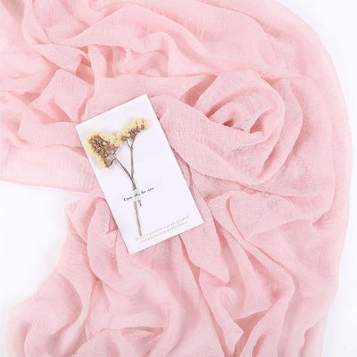 Camino mesa gasa bohemio 13ft color rosa rubor 35x157pulg