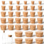 36 Tapones Corcho Natural Vidrio 6 Tamaños Cónicos Madera