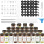30 Tarros Vidrio 4oz con Tapas Acacia Kit Especias