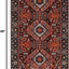 Alfombra oriental roja antiderrap para cocina y dormitorio