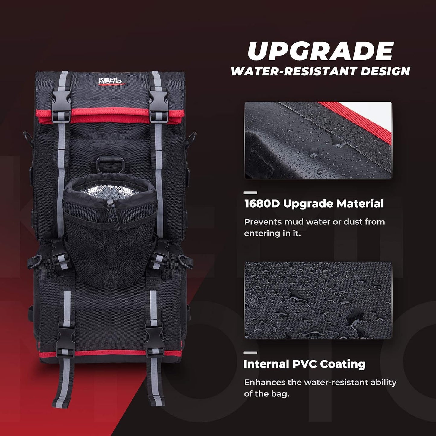 Bolsa guardabarros ATV resistente agua soporte bebidas