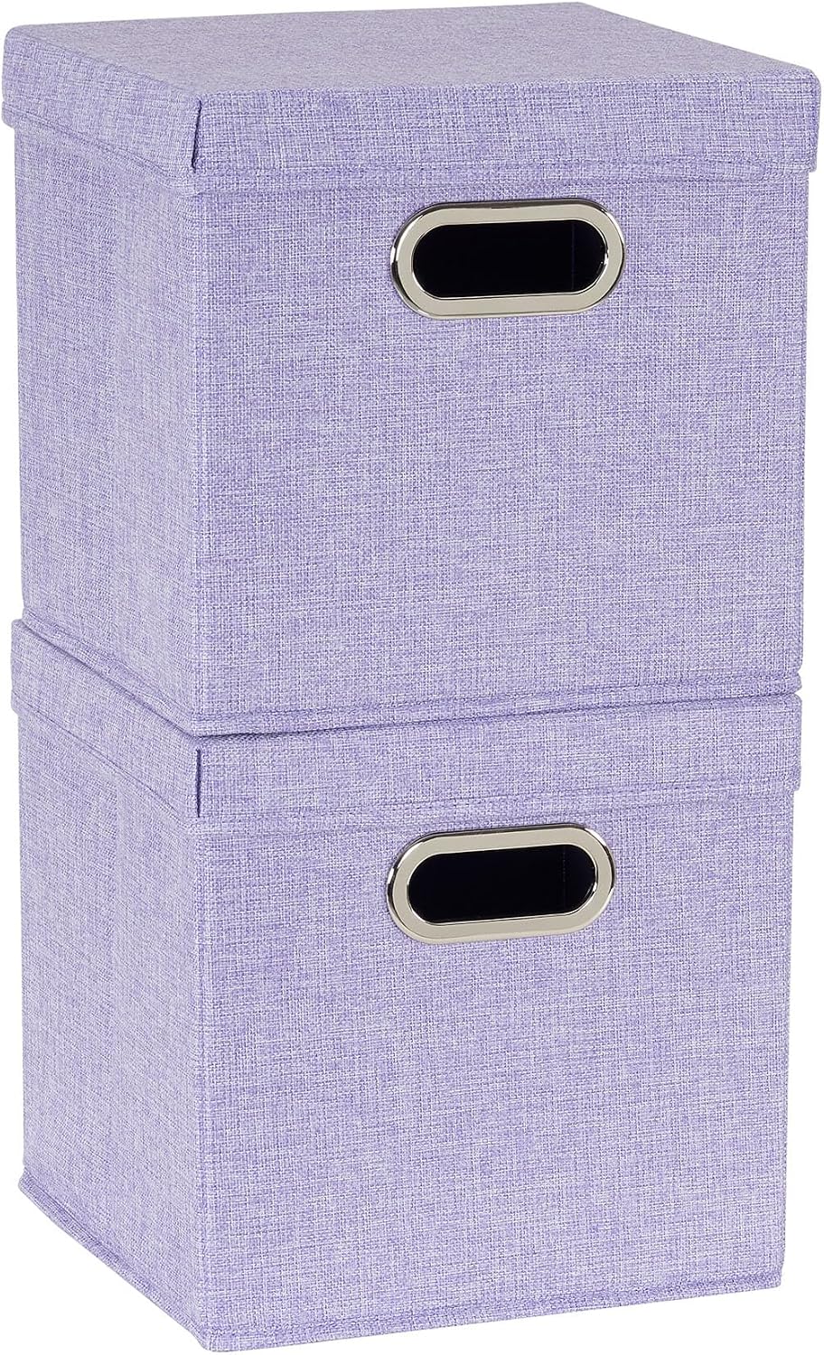 Set 2 Contenedores Café Cube con Tapas Asas Lino Morado