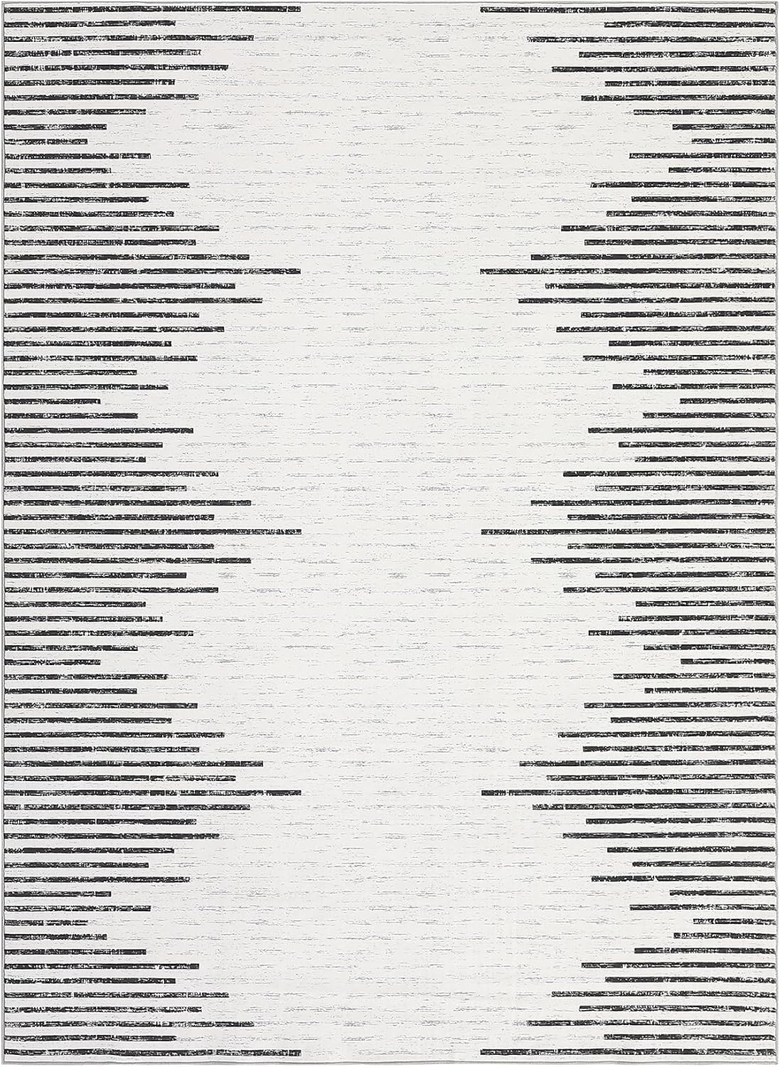 Alfombra dormitorio 5x7ft suave antiderrap rayas