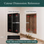Botiquín baño aluminio 20x30pulg marco negro 6 estantes