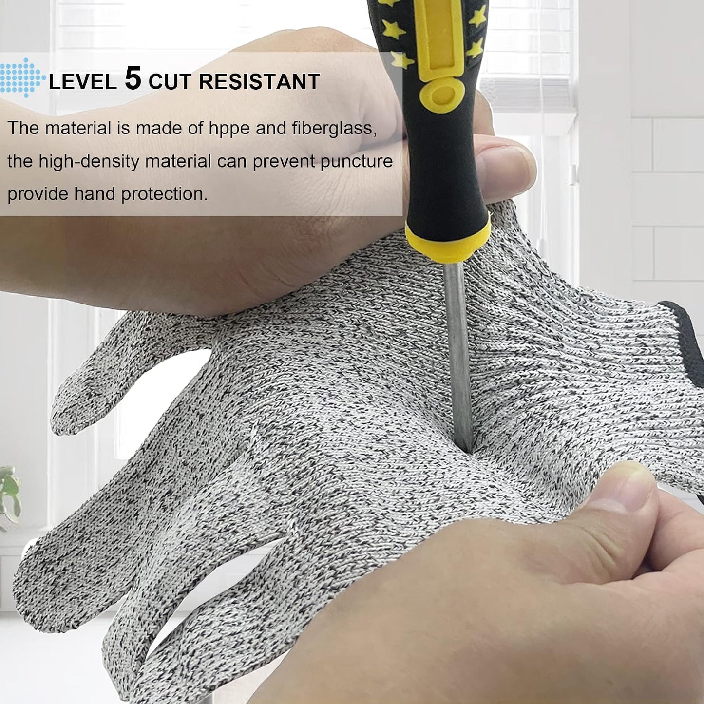 Guantes cortes grado alimenticio para cocina 1 par