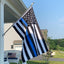 Bandera azul 3x5 con estrellas y rayas para policía