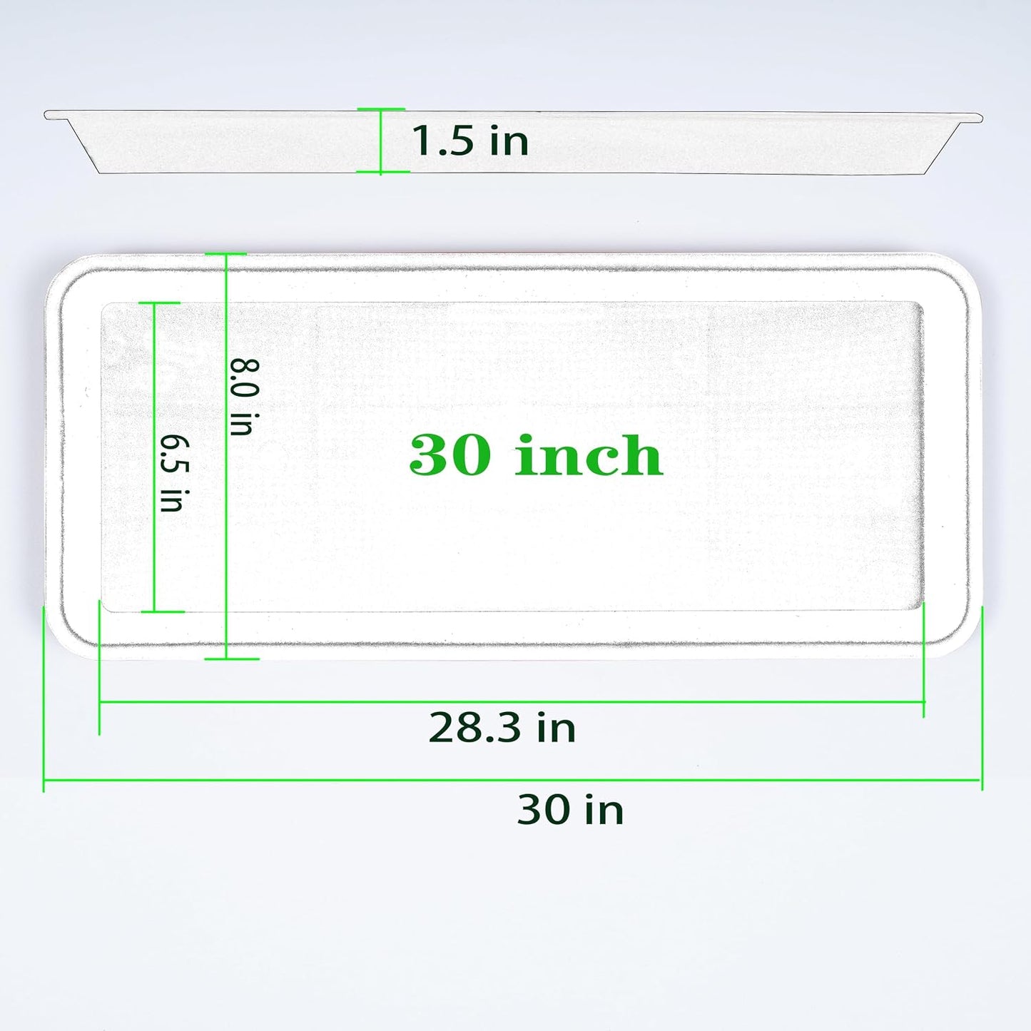 2 Pzas Bandejas Plástico Rectangulares para Macetas 30"