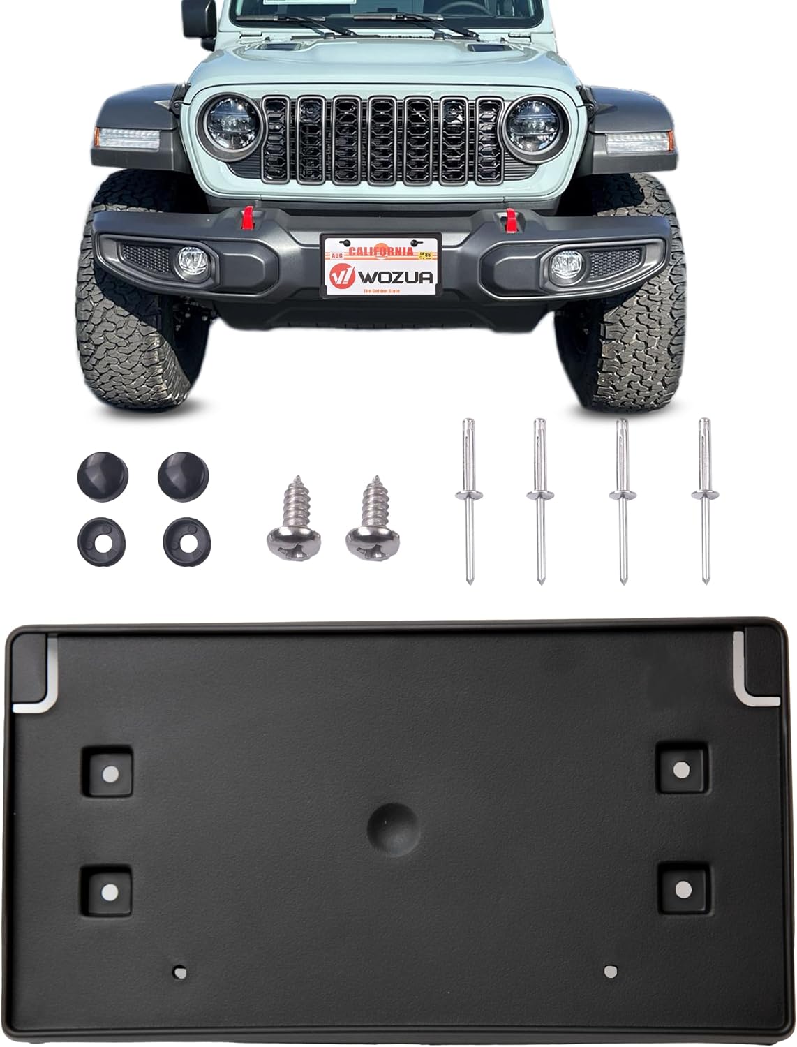 Soporte marco placa matrícula Jeep Wrangler JL