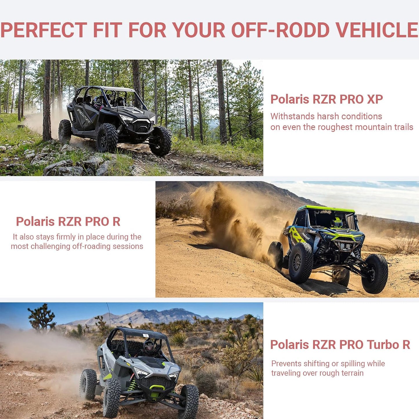 Soporte taza asa pasajero comp Polaris RZR PRO XP 2020-23