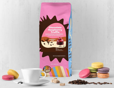 Café chocolate sabor frambuesa 10oz para café caliente o helado
