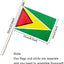 Mini banderas mano Guyana 5x8pulg pack 12
